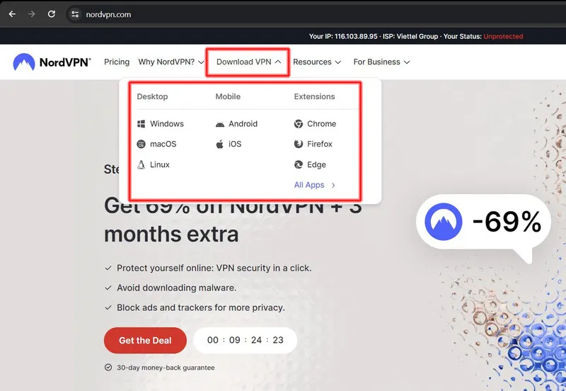 Detailed instructions for downloading and installing NordVPN on all platforms
